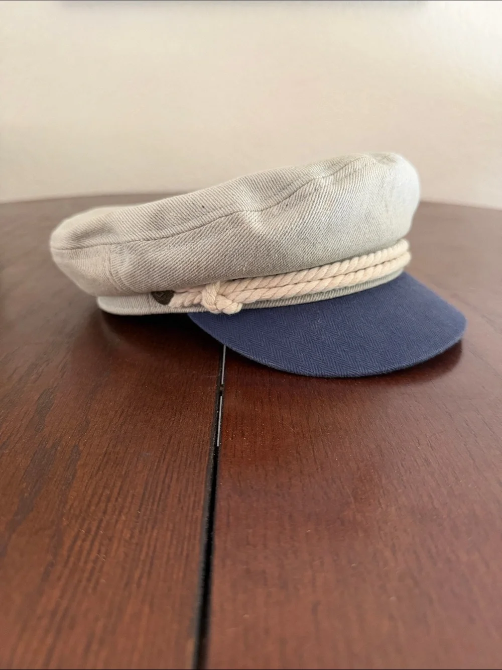 Brixton Navy Brim Rope Detail Fisherman Cap